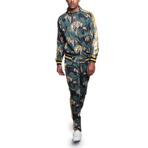 Ensemble de survêtements d'hiver pour hommes, 2 pièces, 100% polyester, imprimé par sublimation, molleton décontracté léger, manches longues, ensemble de jogging - Product Image 1
