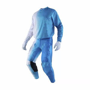 Nuevo Conjunto de Jersey y Pantalones de Motocross para Hombre 2026, Manga Larga, Diseño Degradado Azul y Blanco, Impresión por Sublimación, Secado Rápido, Poliéster - Product Image 3