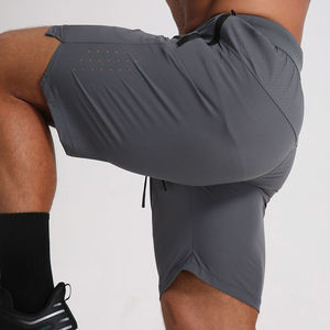 Pantalones Cortos Deportivos de Secado Rápido para Hombre con Bolsillos con Cremallera y Cordón Ajustable para Gimnasio y Running - Product Image 5