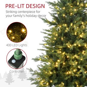 Albero di Natale Artificiale da Interno 6 Piedi con Luci LED Bianco Caldo, 8 Modalità di Illuminazione, Apertura Automatica per Decorazioni Festive - Misure 180cm 210cm - Product Image 6