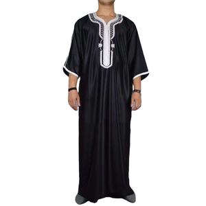 Ropa Étnica Tradicional, Túnica de Seda y Poliéster Estilo Dubái, Jubbah Al Daffah, Thobes Islámicos, Caftán Qatarí, Thobes Musulmanes Transpirables - Product Image 1