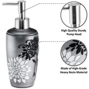 Set di Accessori Bagno Moderni e Classici 4 Pezzi, Design Unico: Dispenser Sapone, Bicchiere, Porta Spazzolino, Portasapone per il Bagno di Casa - Product Image 2