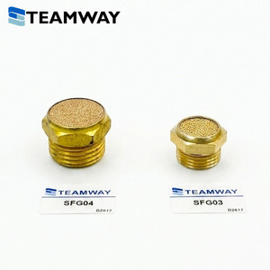ท่อเก็บเสียงลมแบบแบน TEAMWAY SFG Series Sintered Bronze Muffler ทำจากทองเหลือง ขนาด 1/8" 1/4" 3/8" 1/2" 0-1.0 - Product Image 3