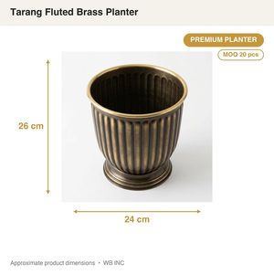 Nouvelle conception de jardinière en laiton de 24 cm pour la décoration de la maison, les hôtels et les mariages - Product Image 4