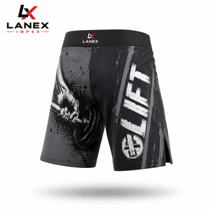 Custom Men Weightlifting Board <b>Shorts</b> Quick Dry Gym Fitness Surf <b>Shorts</b> Beach Swim Trunks Sublimation Printed OEM ODM Black - Product Image 2