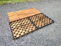 Dalles de terrasse extérieures en chêne moderne de haute qualité, imperméables et emboîtables, marron, 300x300mm, garantie 5 ans, installation facile