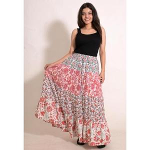 Cotton Patchwork Printed Flared Maxi <b>Skirt</b> Handmade Indian Boho <b>Long</b> <b>Skirt</b> Casual <b>Summer</b> Clothing - Product Image 4