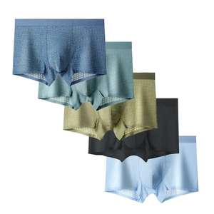 Calzoncillos Boxer de Algodón y Elastano Transpirables, Tejido Elástico de Algodón, Ajuste Cómodo para Hombre, Uso Diario Informal - Product Image 5