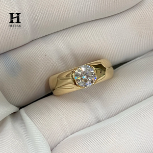Bague minimaliste sertie de diamants - Bague de fiançailles solitaire certifiée - Bijoux fins en or 18K/14K personnalisables - Product Image 3
