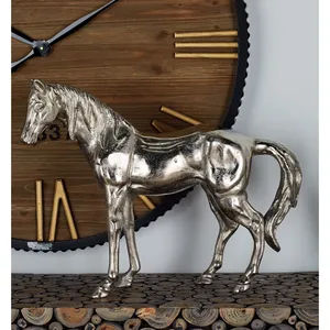 Sculpture Métallique Artisanale Premium, Décoration Contemporaine pour la Maison, pour les Acheteurs de Décoration Intérieure en Gros dans le Monde Entier, Cheval en Aluminium Plaqué Or - Product Image 6