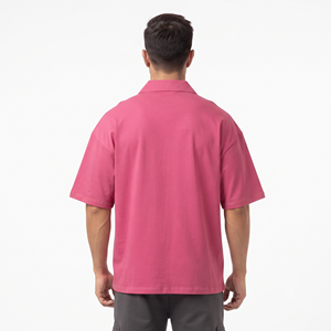 เสื้อเชิ้ตผู้ชายทรงหลวมคุณภาพสูง แขนสั้น คอปกพับได้ ติดกระดุม ผ้าฝ้าย 100% ระบายอากาศได้ดี - Product Image 5