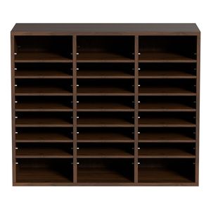 Organizzatore per Documenti in Legno a 24 Scomparti, Porta Lettere Regolabile per Ufficio 29x12x24,4 Pollici - Product Image 5