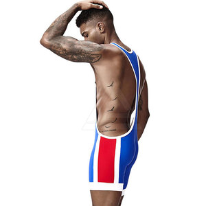 <b>Men</b> Sports Wrestling <b>Singlets</b> Lightweight Stretchable Fabric <b>For</b> Training Practice Gym Workout And Competition Wear - Product Image 3