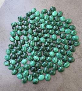 Cabochons en malachite naturelle, ovales, calibrés, qualité A+, pour la création de bijoux - Product Image 5