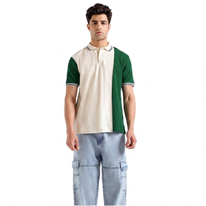 Polo pour homme, manches courtes, coton, décontracté, respirant, coupe classique, design uni, boutons sur le devant - Product Image 3