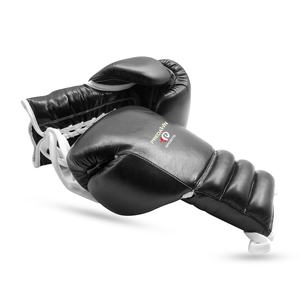 Gants de boxe professionnels en cuir de vachette Logo personnalisé Gants de combat 12oz pour adultes pour le sport de kickboxing - Product Image 2