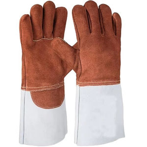 Meilleurs gants de soudage TIG en cuir résistant à la chaleur, gants de soudeur en daim de vache résistants à la chaleur - Product Image 1