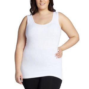 Camisetas sin mangas de algodón y fibra de bambú para mujer, talla grande, de Pakistán. Camisetas sin mangas para mujer con logo personalizado, talla grande, de algodón y bambú. - Product Image 5