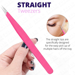 Premium Stainless Steel Eyelash Extension Tweezers Set OEM Private Label Pointed Tip Isolation Precision <b>Lash</b> Tool <b>Kit</b> - Product Image 2