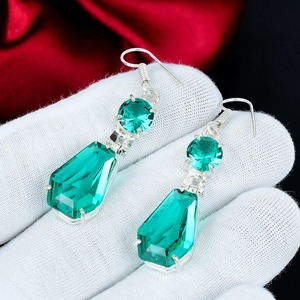 Boucles d'oreilles en apatite aqua, argent sterling 925, faites à la main, pendantes, pierres précieuses en apatite, bijoux en apatite, cadeau de Noël pour elle - Product Image 5