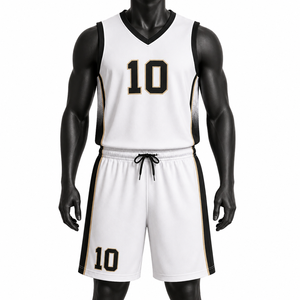 Conjunto de Uniforme de Baloncesto Personalizado Unisex para Adultos, Camiseta y Pantalones Cortos de Malla de Poliéster Transpirable, Ropa Deportiva de Equipo con Impresión por Sublimación, ODM - Product Image 1