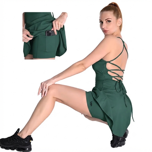 Top Deportivo de Tenis para Mujer, Color Gris, Cuello Bandeau, Manga Corta, Diseño con Bloques de Color, Tejido Transpirable, Ajustado, Estilo Deportivo para Todas las Temporadas - Product Image 4