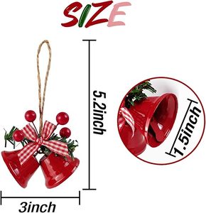 Ornement de cloche de Noël en métal doré pour marque privée, idéal pour la décoration de l'arbre de Noël et la présentation festive à la maison - Product Image 2