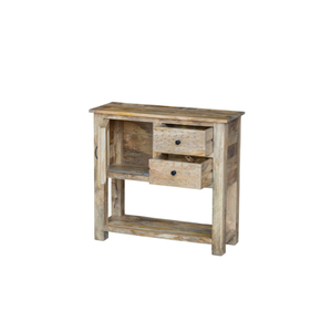 Mesa Consola Rústica de Madera Maciza de Mango, Aparador Vintage de Mediados de Siglo y Buffet de Estilo Victoriano - Product Image 3