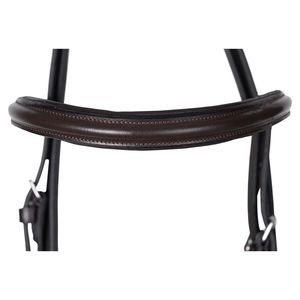 Brida de cuero al por mayor para caballo con herrajes dorados, correa ajustable para la nariz y correas para las patas. - Product Image 3