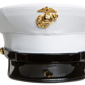 Casquettes à visière brodées sur mesure avec écusson en bullion blanc, chapeaux uniformes de haute qualité, coupe structurée, vente en gros, fabricant en vrac - Product Image 1