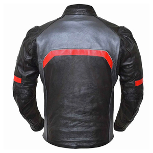 Factory Wholesale Price Customized Logo Lightweight Genuine Leather Motorbike Men Unique Design Custom Genuine Leather - Product Image 2