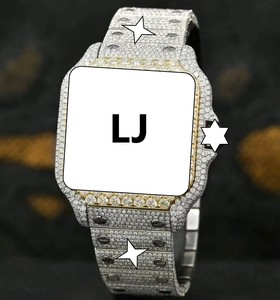 ผ่านเครื่องทดสอบเพชรนาฬิกาผู้ชายทำจากสเตนเลสสตีลหรูหราฮิปฮอปเท่ๆพร้อมกลไกการเคลื่อนที่ของหน้าปัดเข็มชี้ - Product Image 4