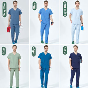 Conjuntos de Uniformes Médicos Casuales Elásticos para Hombre - Ropa Médica con Detección de Agujas, Tejido de Secado Rápido para Doctores y Enfermeros - Product Image 4
