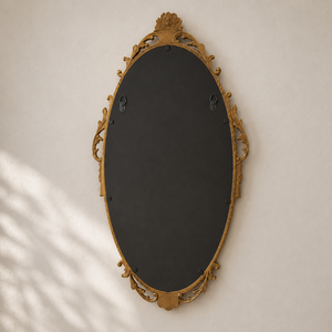 Antique Gold Oval Wall <b>Mirror</b> Ornate Rococo Frame Decorative Vintage <b>Mirror</b> For Living Room Bedroom Wall Decor - Product Image 3