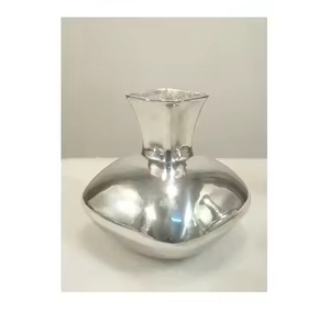 <b>Top</b> Selling Handmade Iron <b>Silver</b> Finished Modern Tabletop Flower Vase with Classic Metal Design Home Wedding Decorative - Product Image 6