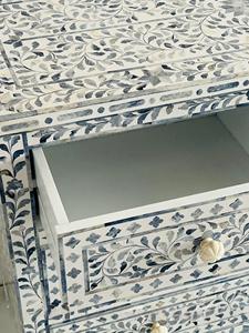 Cajón con Incrustaciones de Hueso de ILAHI, Diseño Moderno con Detalles de Ágata, Mueble Portátil para el Hogar - Product Image 5