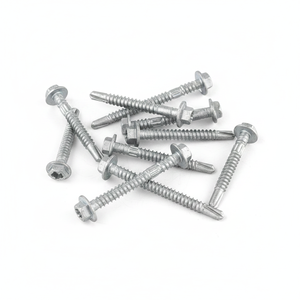Self-Drilling Screws Washer Head Zinc/Hot-Dip Galvanized Carbon Steel Metric/Inch Standard <b>Deep</b> Coarse Thread Full-Length Class - Product Image 1