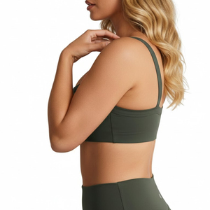 Soutien-gorge de sport sans manches personnalisé avec logo pour la gym et le fitness, vente en gros, fabricant professionnel, taille OEM, pour la vente en ligne - Product Image 3