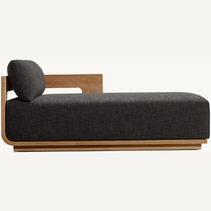 Chaise longue en teck en promotion, style moderne, pour extérieur, à placer près de la piscine, anti-pourriture. - Product Image 3