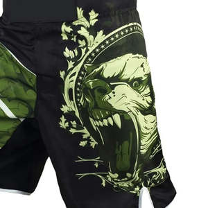Shorts MMA de haute qualité, taille élastique, design imprimé, respirant, imperméable, tissu en toile 100% coton, fabriqué au Pakistan, OEM - Product Image 4