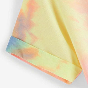 Camiseta Casual de Corduroy con Estampado Tie-Dye 3D, 100% Algodón, Impresión Personalizada, Estilo Urbano Ecológico - Product Image 6