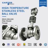 Vanne à boisseau sphérique anti-haute température à siège métallique en acier inoxydable forgé 304/316/F316/321/WC9/Inconel à bride pour vapeur/huile thermique OEM