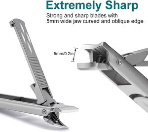 Hot Sale <b>Electric</b> Stainless Steel Professional Manicure Cuticle Trimmer Clipper Nail Nipper Wide Jaw Opening for Finger Home - Product Image 6