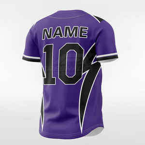 Maillot de baseball à manches courtes sur mesure de haute qualité, séchage rapide, 100 % polyester respirant, en vente en ligne - Product Image 4