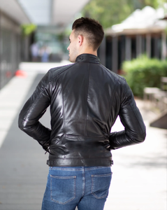 Veste d'hiver unisexe en cuir de vachette véritable de haute qualité, OEM ODM, écologique, imperméable, respirante, col montant, personnalisable - Product Image 4