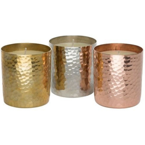Venta al por mayor de frascos de metal dorado martillado hechos a mano con tapa de flores para velas, ideales para decoración del hogar, regalos festivos y eventos. - Product Image 4