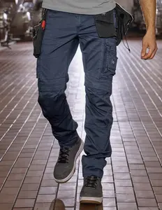 Pantalon de jogging personnalisé pour homme, uni, teint, résistant, 100% coton, décontracté, avec poches pour outils, pantalon de travail pour charpentier - Product Image 2