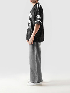 Mens <b>Oversized</b> Sports Jersey <b>T</b>-<b>Shirt</b> Number 96 <b>V</b> <b>Neck</b> Short Sleeve 100% Cotton Fleece Quick Dry Streetwear Athletic Style - Product Image 6