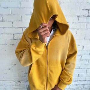 เสื้อฮู้ดดี้วาฟเฟิลทรงโอเวอร์ไซส์สุดฮิตสำหรับผู้ชาย ผ้าฝ้าย 100% โลโก้ด้านหน้า ทรงหลวม สวมใส่ง่าย เสื้อสเวตเชิ้ตคุณภาพสูง - Product Image 6