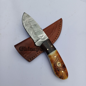 Damascus Steel Hunting Outdoor Camping Quick-Change <b>Knife</b> Burnt Camel <b>Bone</b> Walnut Wood <b>Handle</b> 3-Year Warranty Customizable OEM - Product Image 1